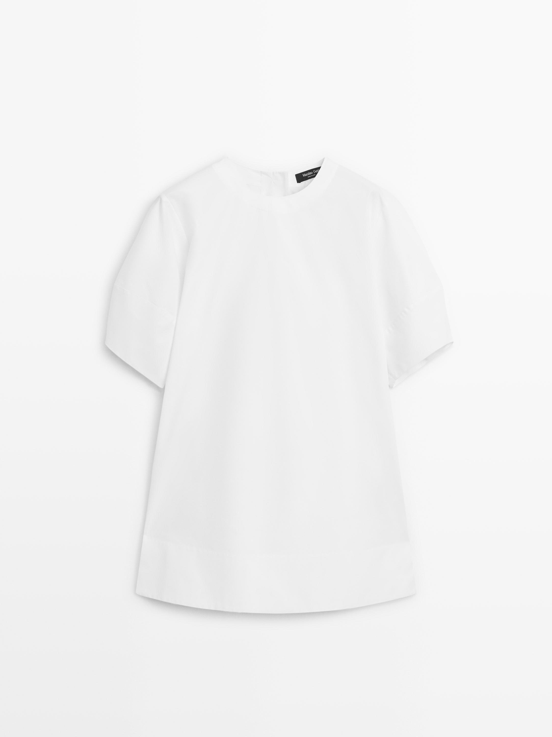 Robe courte en popeline 100 % coton